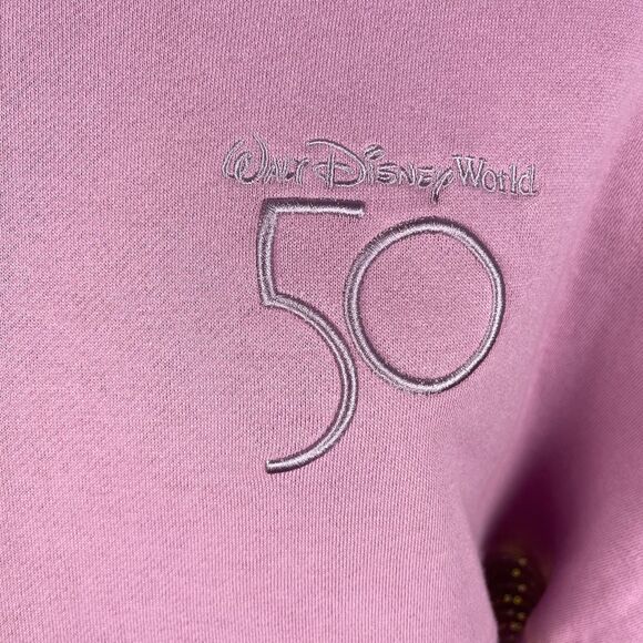 Disney Spirit Jersey Pink Sequin Walt Disney World 50th Anniversary Size L - Picture 3 of 7